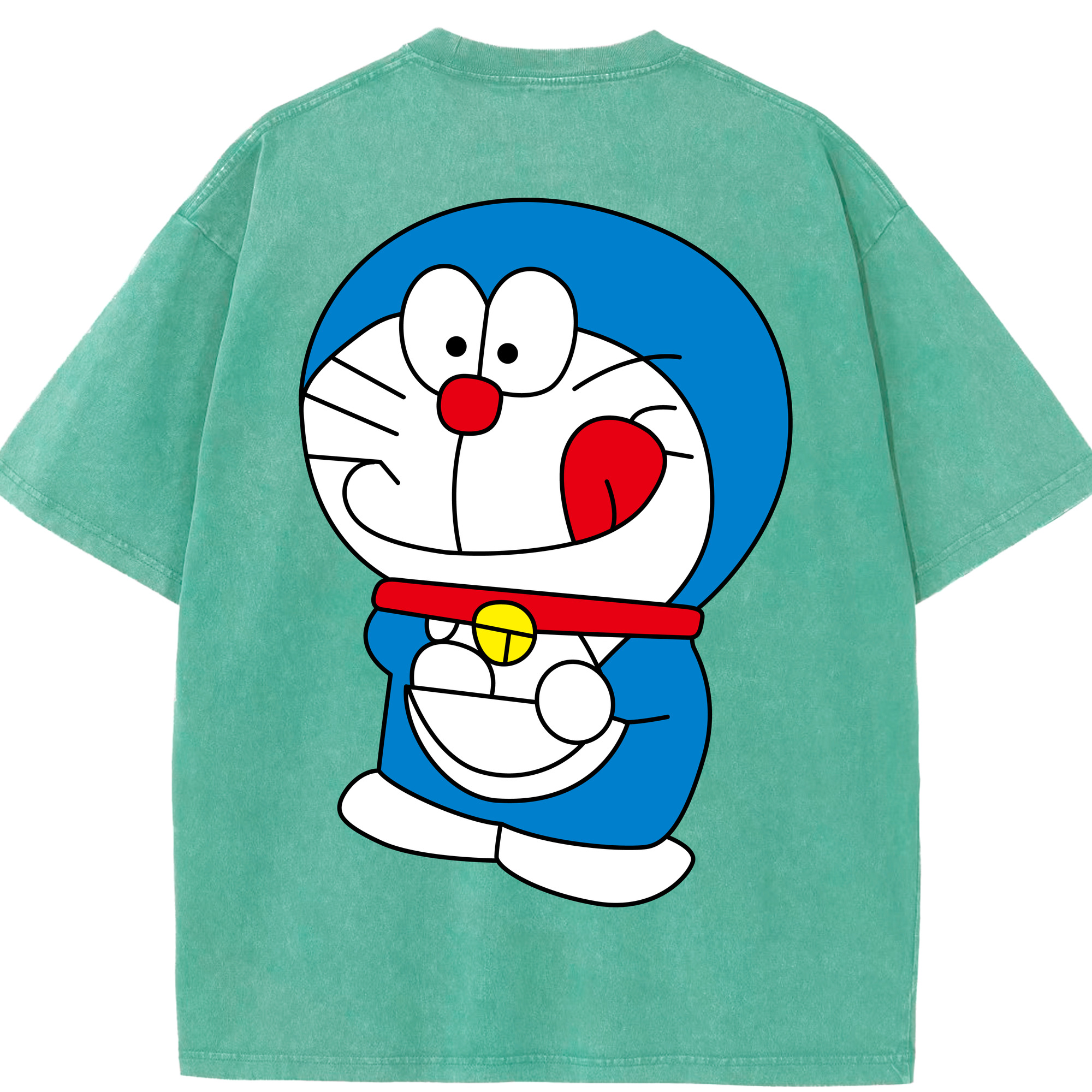 （画像用） ドラえもん Doraemon 綿100% ヴィンテージ風 半袖Tシャツ（背面プリント）